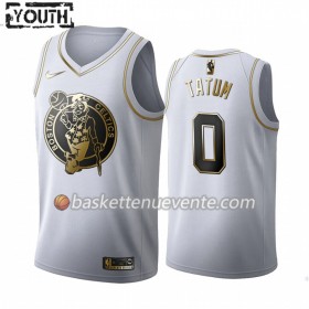 Maillot Basket Boston Celtics Jayson Tatum 0 2019-20 Nike Blanc Golden Edition Swingman - Enfant